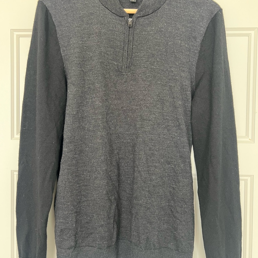 Banana Republic Gray Zip Up (Merino Wool)